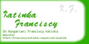katinka franciscy business card